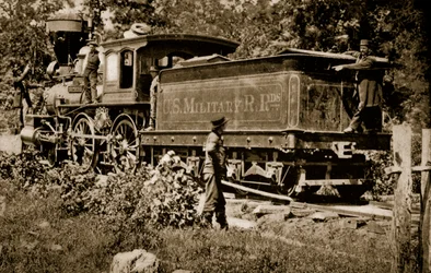 Locomotive on the United States Military Railroad, 1861-65
